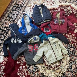 Bundle of boys 3T hoodie/vest/jacket